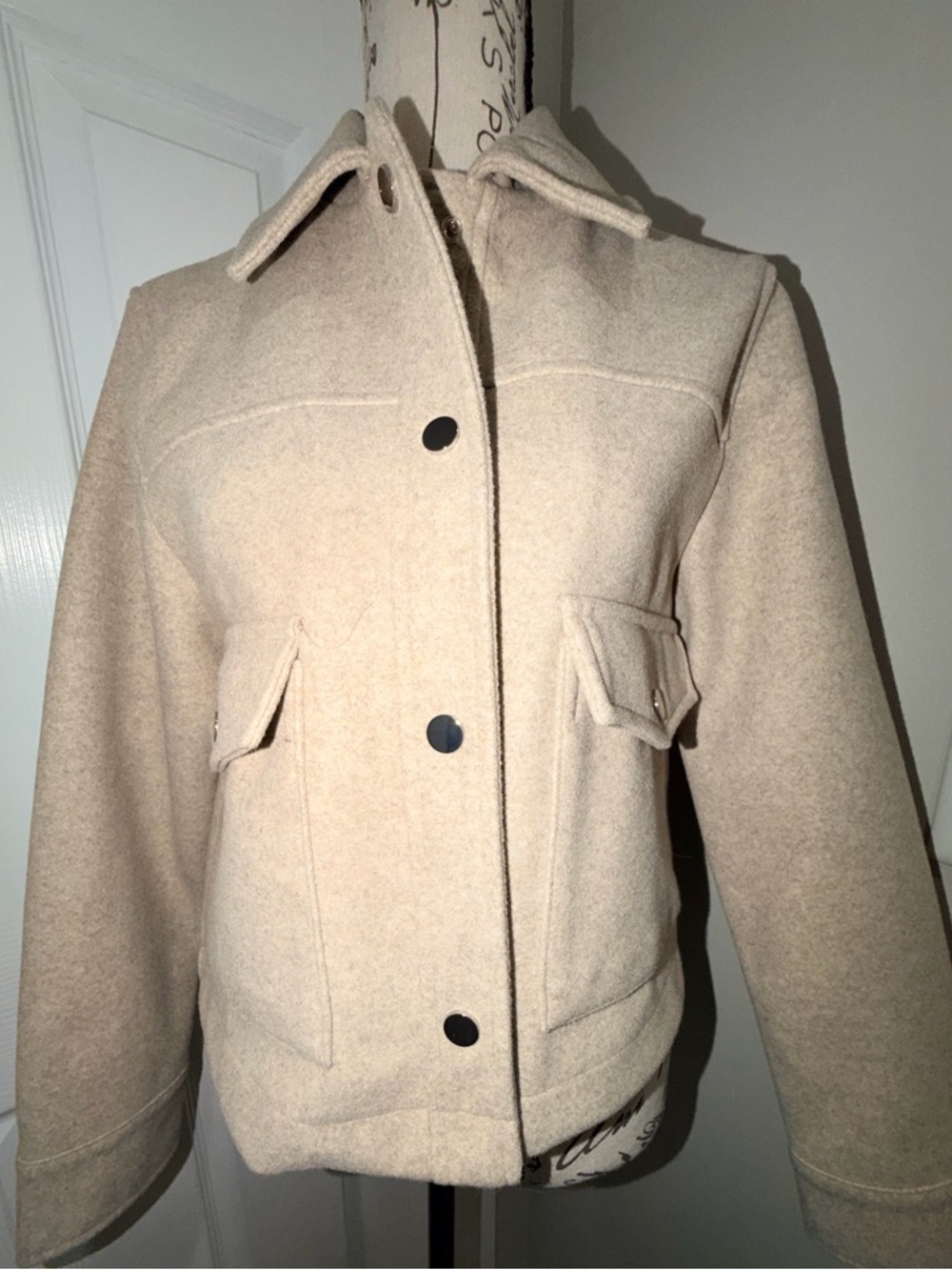 ZARA Cropped Utility Jacket – Soft Beige - Picture 8 of 13